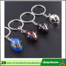 Keychain 3D de casque de moto en métal pour la promotion